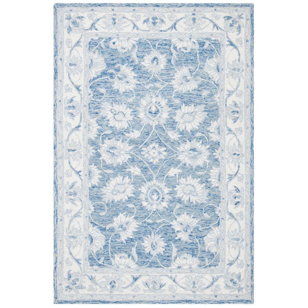 Micro-Loop MLP536 Hand Tufted Indoor Accent Rug - Blue/Ivory - 2'x3' - Safavieh