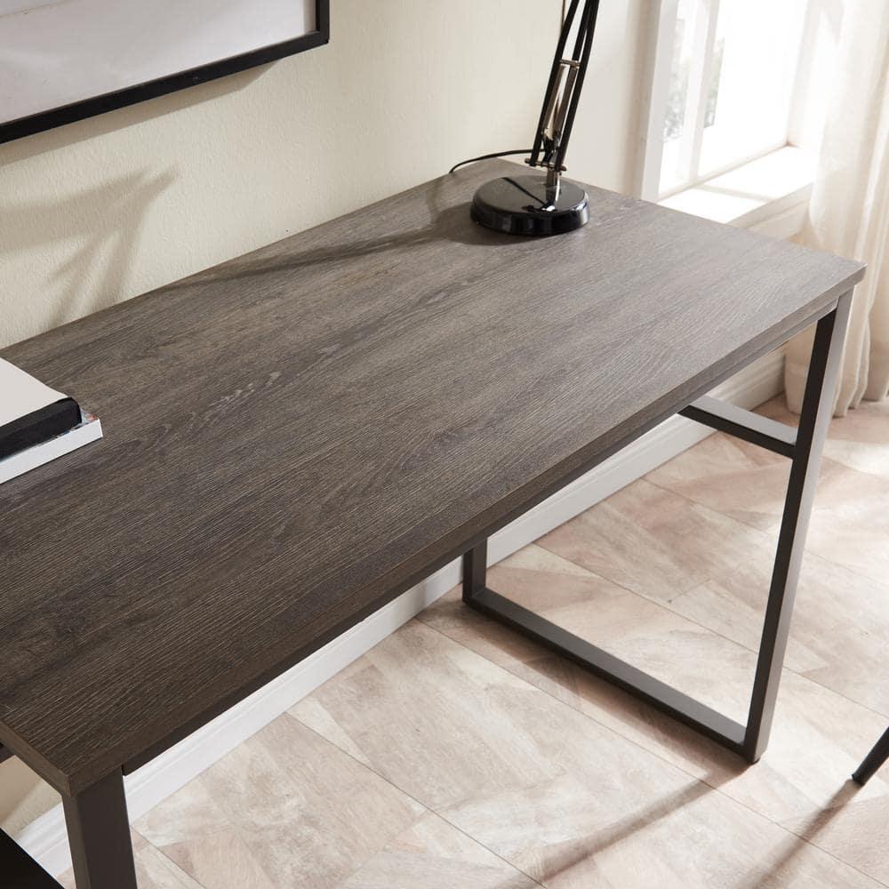 Leick Home Kona Desk in Corojo and Gunmetal Gray