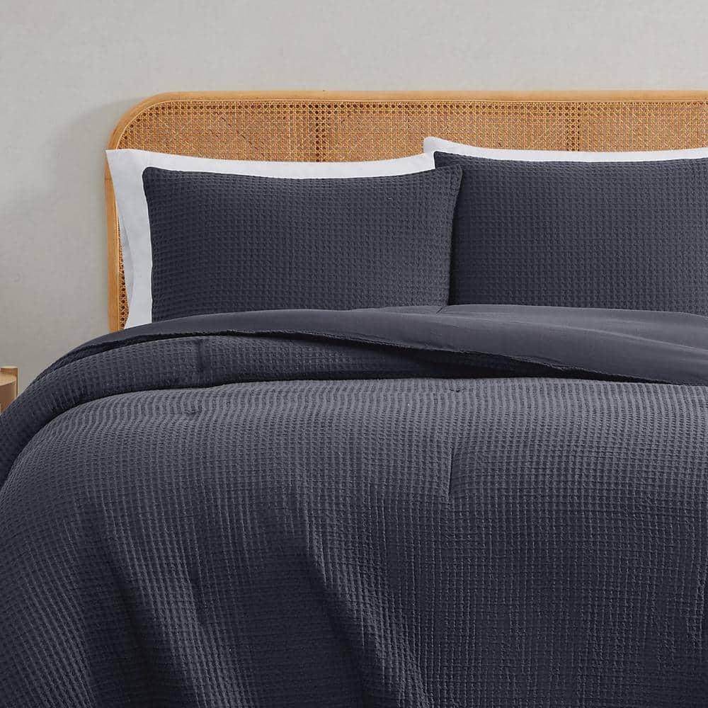 Truly Soft Textured Waffle Weave Comforter Set