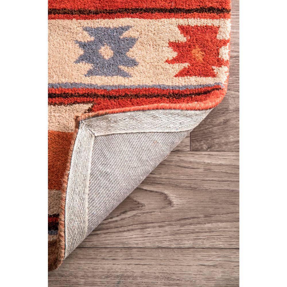 2'x3' Hand Tufted Shyla Accent Rug Orange - nuLOOM: Wool, Geometric, Bohemian, Medium Pile, Indoor Use