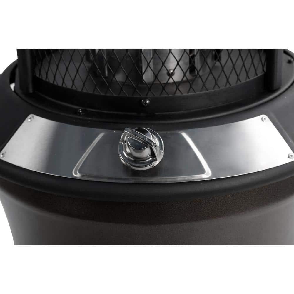 Heatmaxx 36000 BTU Gas Floor Standing Dancing Flame Outdoor Patio Portable Heater Bronze