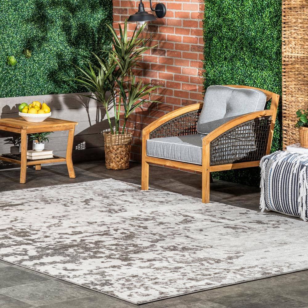 Nuloom Meaghan Abstract 3x5 Accent Indoor Area Rug for Living Room Bedroom Dining Room Entryway Kitchen, Grey/Ivory