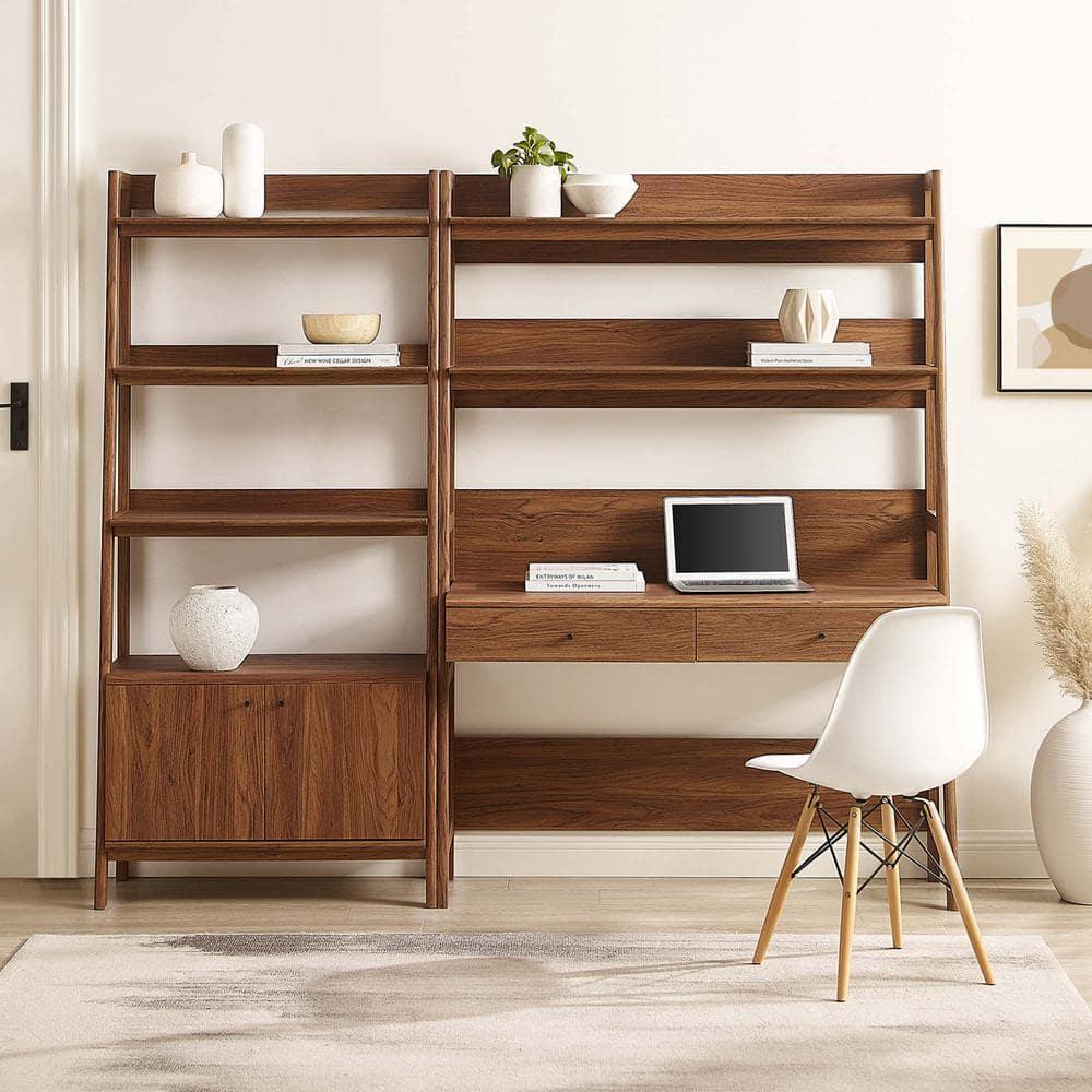 Modway Modway Bixby 2-Piece Wood Office Desk and Bookshelf