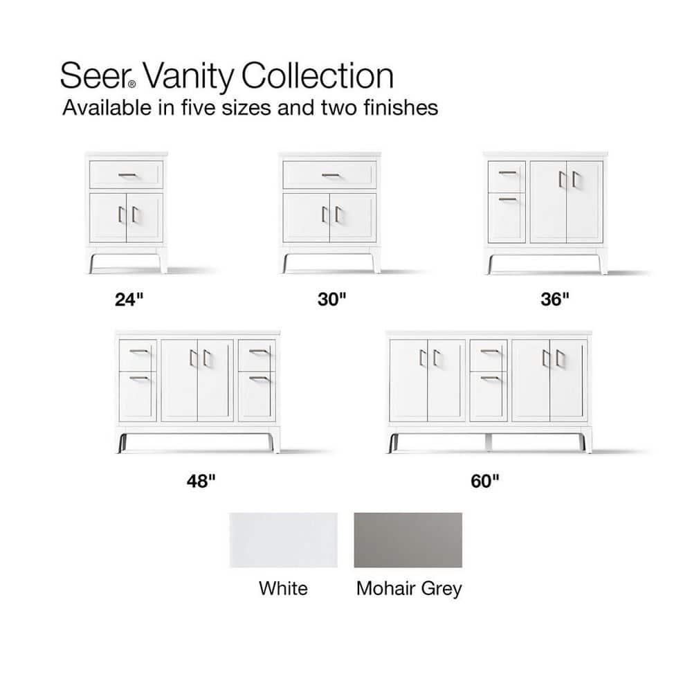 Seer 24" Freestanding Single Bathroom Vanity Cabinet with Sink and Quartz Top