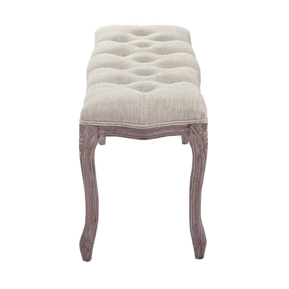 Modway Regal Vintage French Upholstered Fabric Bench