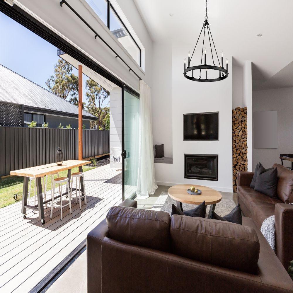 Z-Lite Barclay 8 - Light Chandelier in  Matte Black