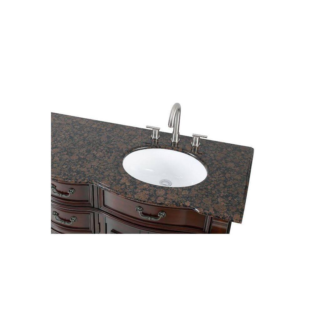 64" Timeless Classic style Hopkinton Double Sink Bathroom Vanity