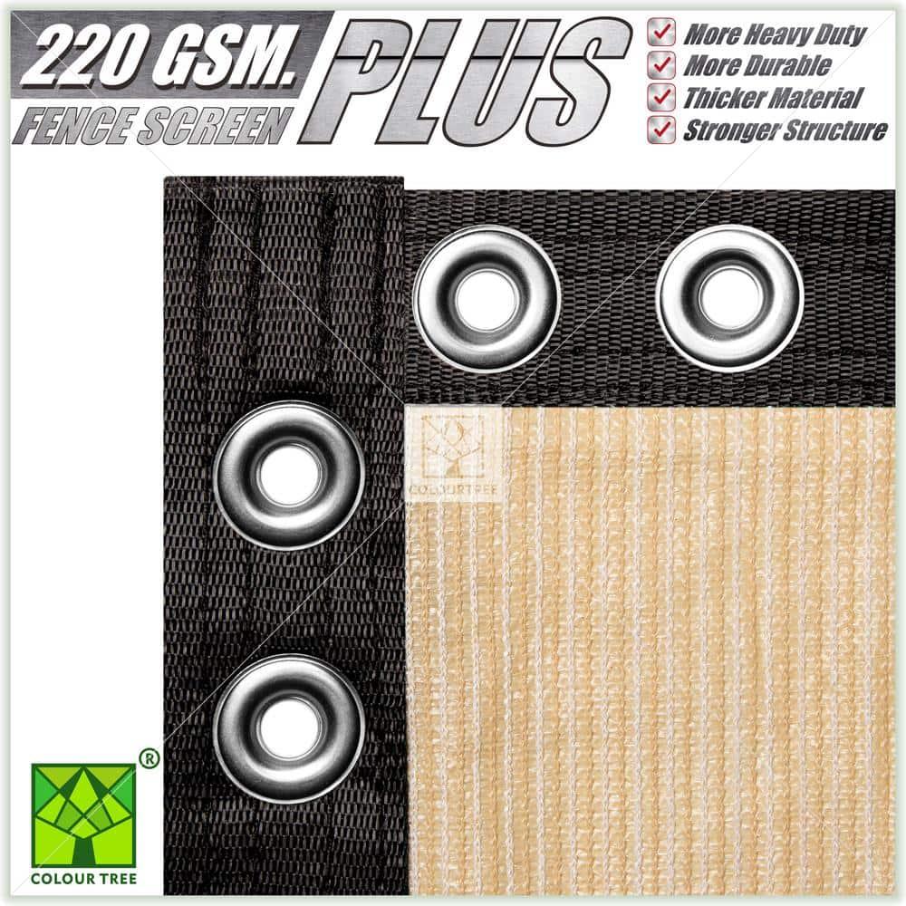 ColourTree Colourtree Heavy Duty PLUS Fence Privacy Screen Cover Windscreen with Heavy Duty Brass Grommets