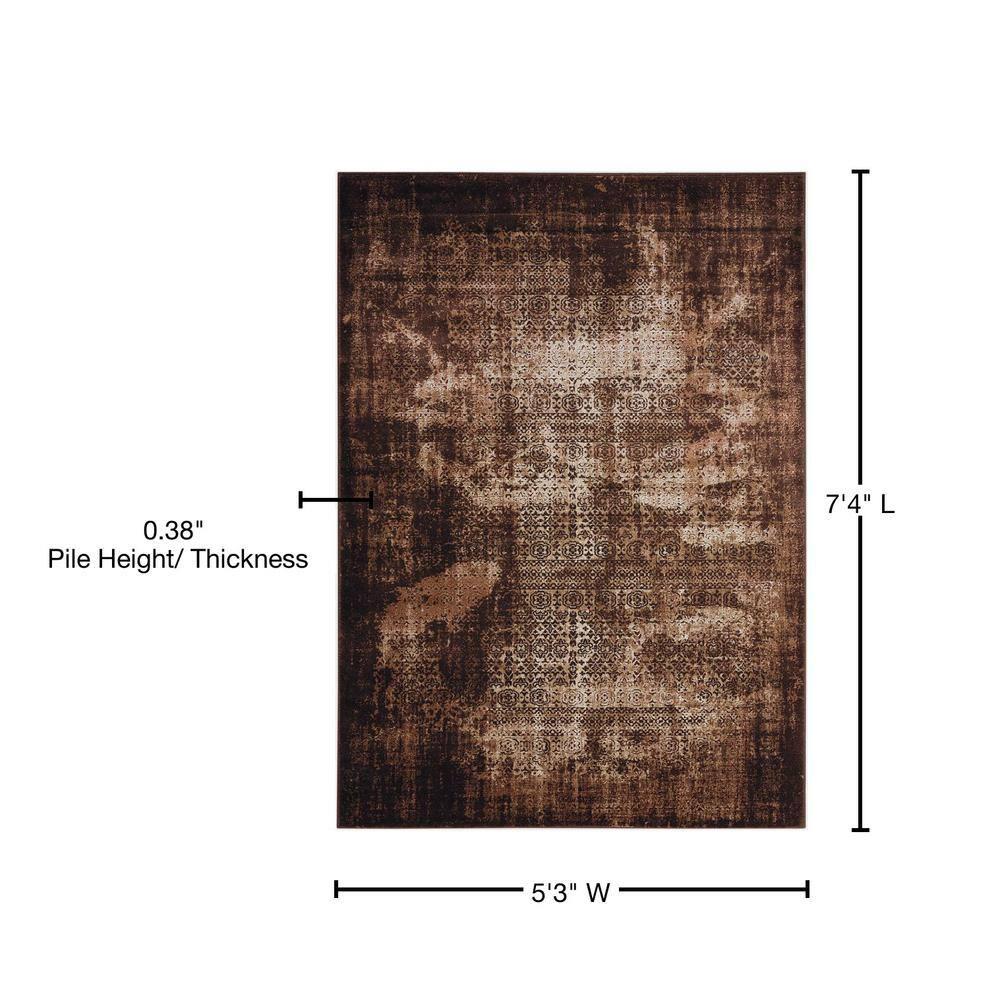 Nourison Karma KRM01 Latte Area Rug 5'3" x 7'4"