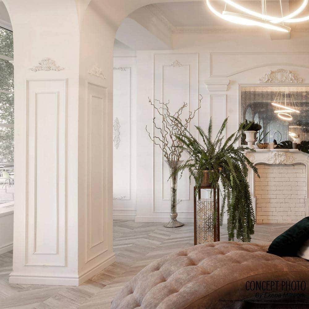 Ekena Millwork 1 5/8"H x 1/2"P x 94 1/2"L Ashford Smooth Panel Moulding