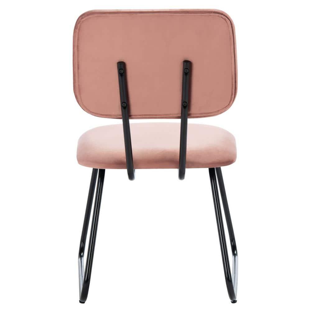 Chavelle Side Chair - ACH6205 - Set of 2 - Dusty Rose/Black - Safavieh