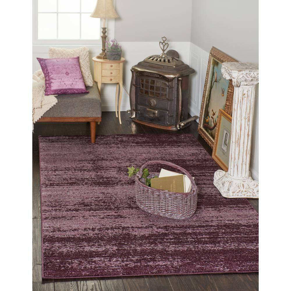 Unique Loom Del Mar Collection Area Rug - Lucille (5' 3" x 8' Rectangle Violet)