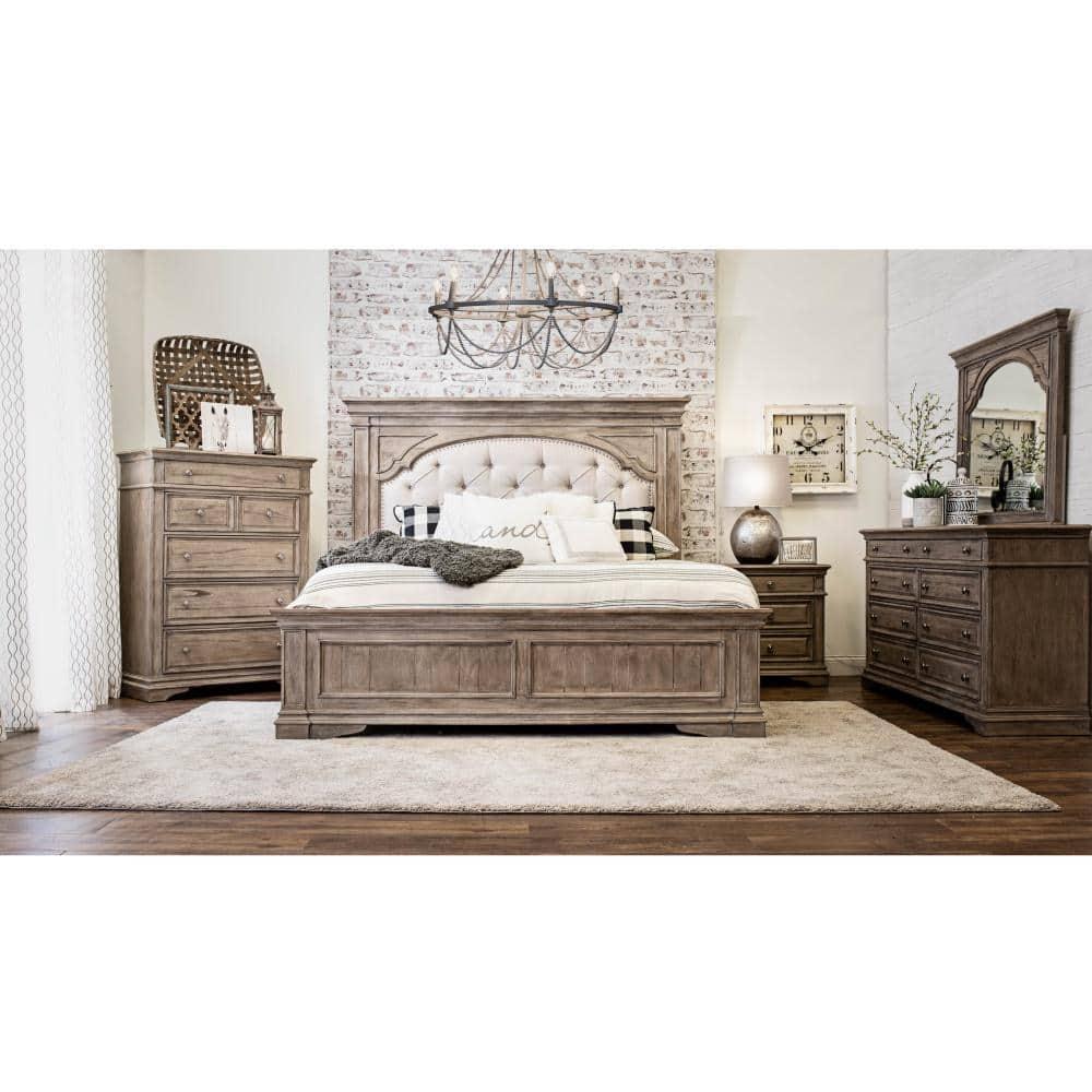 Highland Park Driftwood Gray Wood 3-drawer Nightstand