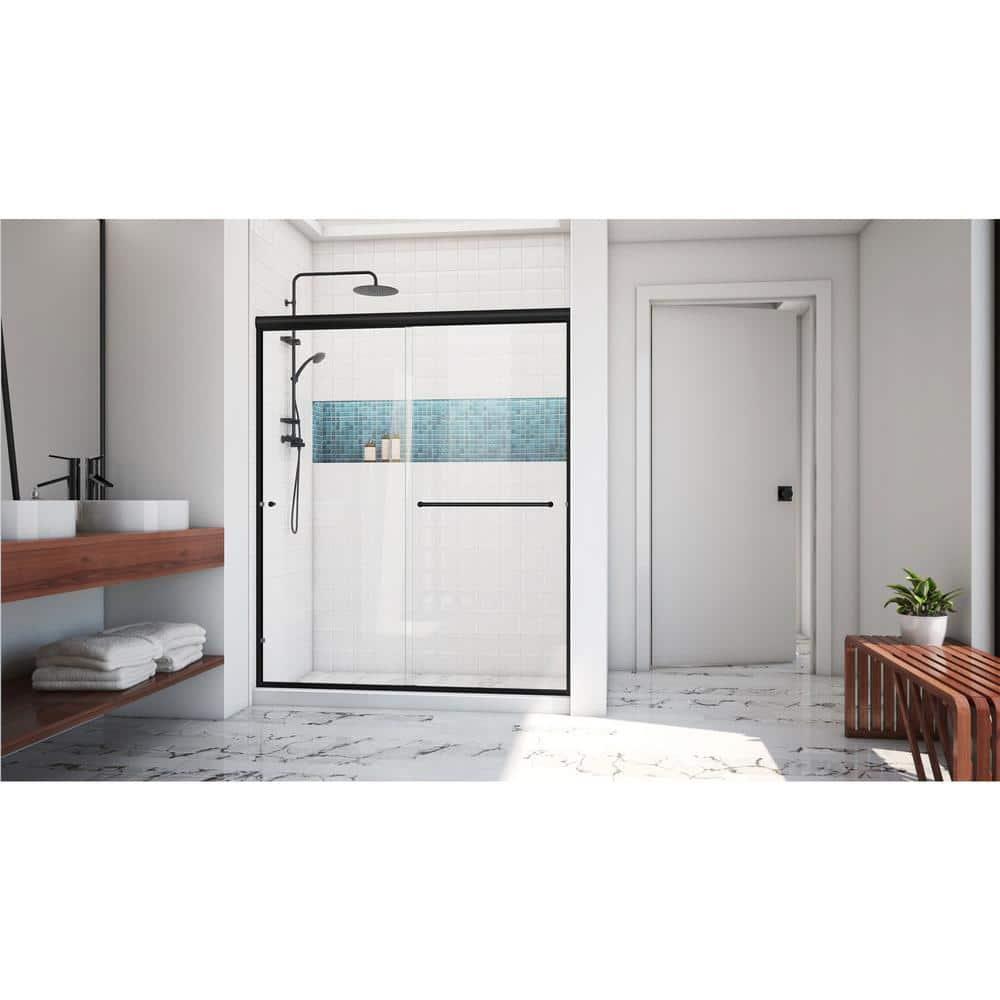 Alliance Pro 56" W x 70" H Bypass Semi-Frameless Shower Door with ClearMax Technology