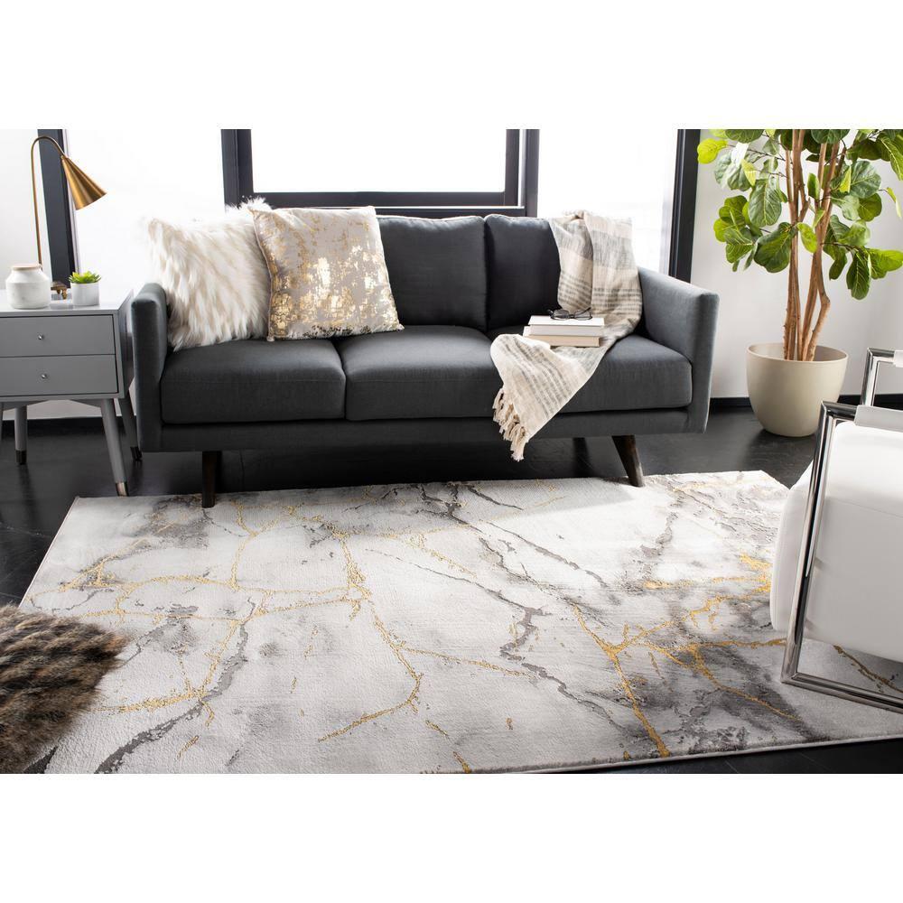 Craft CFT877 Loomed Indoor Area Rug - Grey/Gold - 5'3"x7'6" - Safavieh