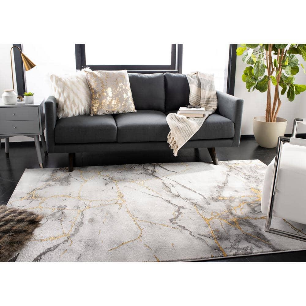 Craft CFT877 Loomed Indoor Area Rug - Grey/Gold - 9'x9' - Safavieh