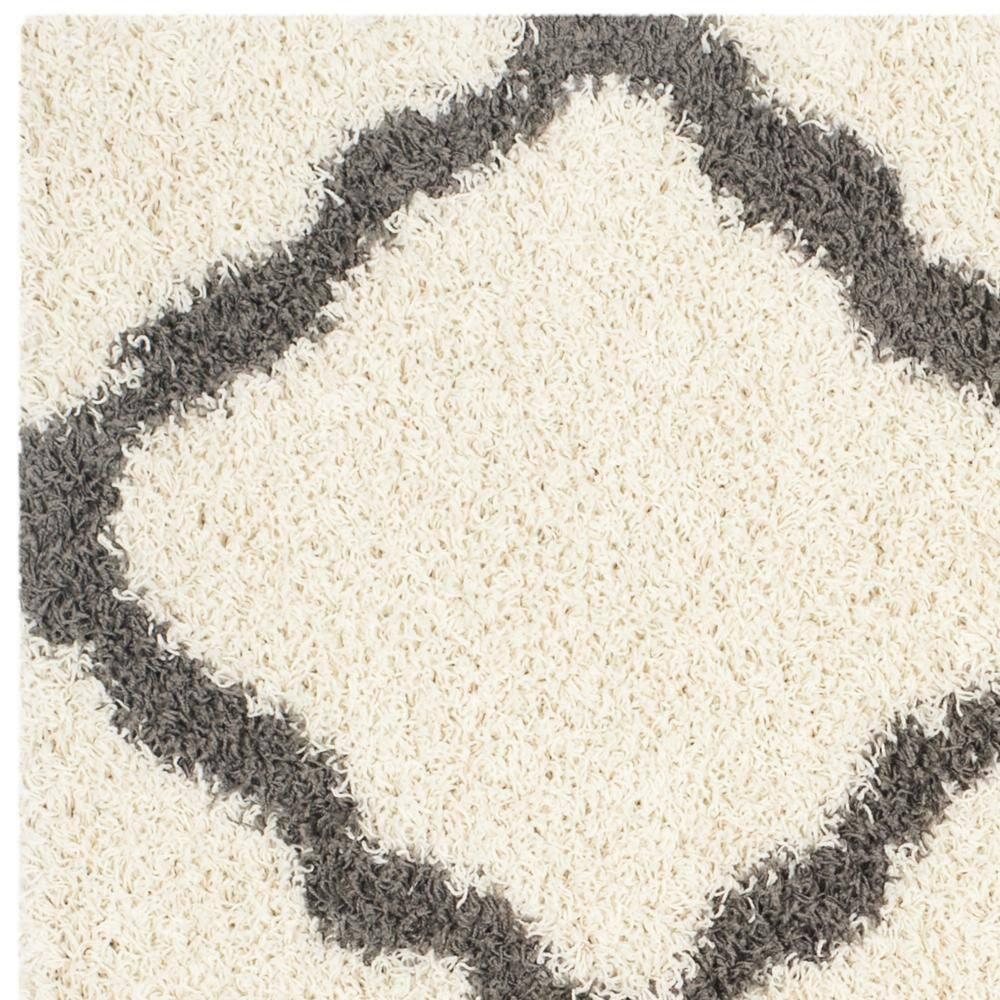 Dallas Shag SGD257 Power Loomed Indoor Area Rug - Ivory/Dark Grey - 6'x6' - Safavieh.