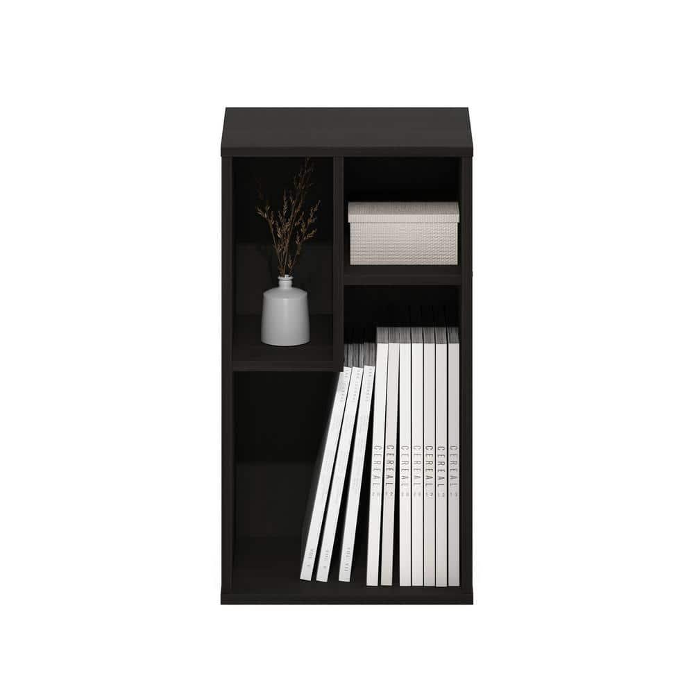 Furinno Daly 3-Cube Irregular Cubes Bookcase, Bookshelf, Storage Organizer, Espresso