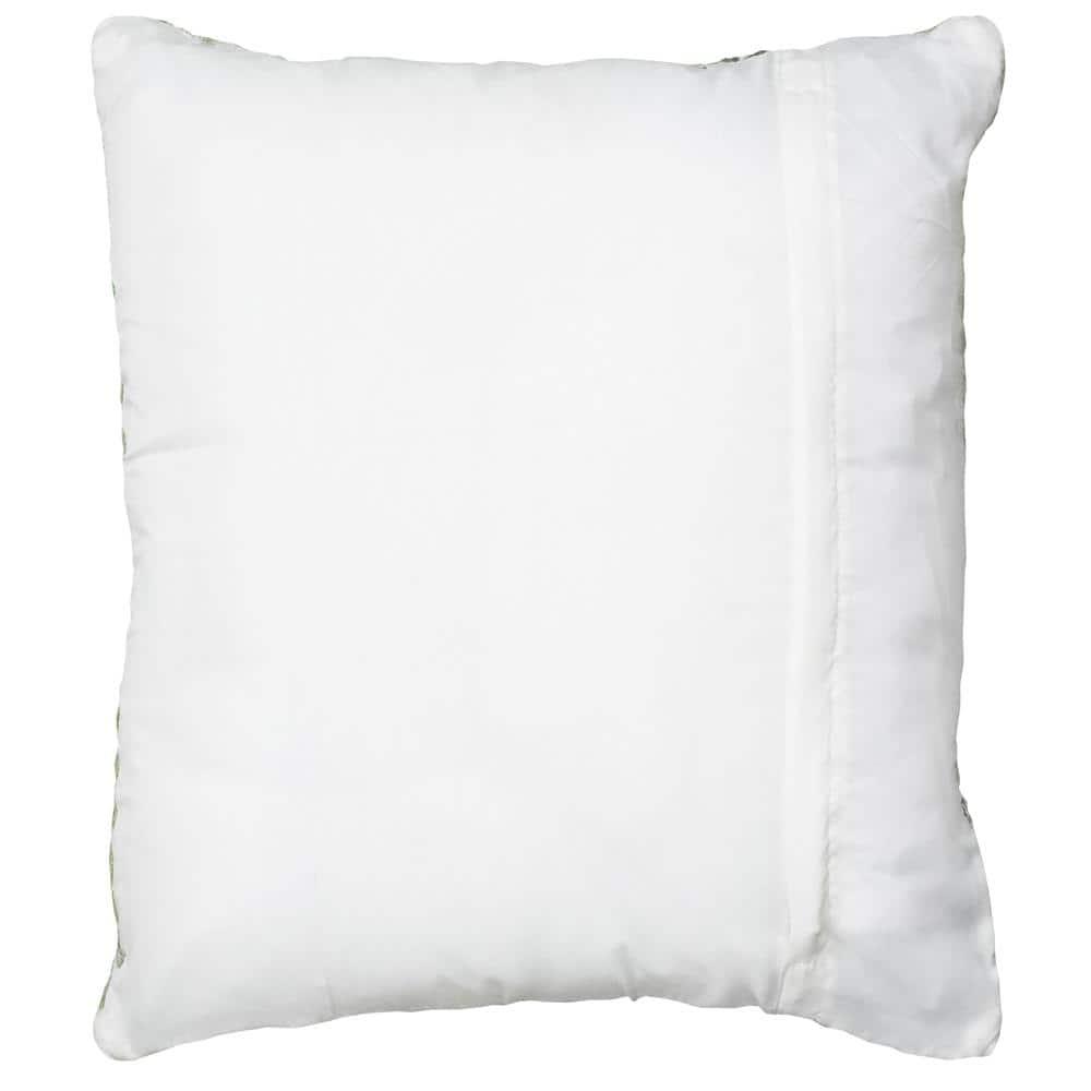 HomeRoots 18" Gray and White Throw Pillow