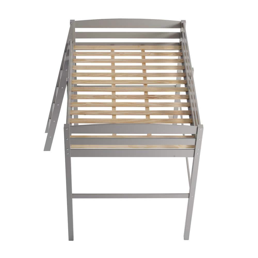 Camaflexi Tribeca Concord Full Size Loft Bed, Gray 100% Solid Wood