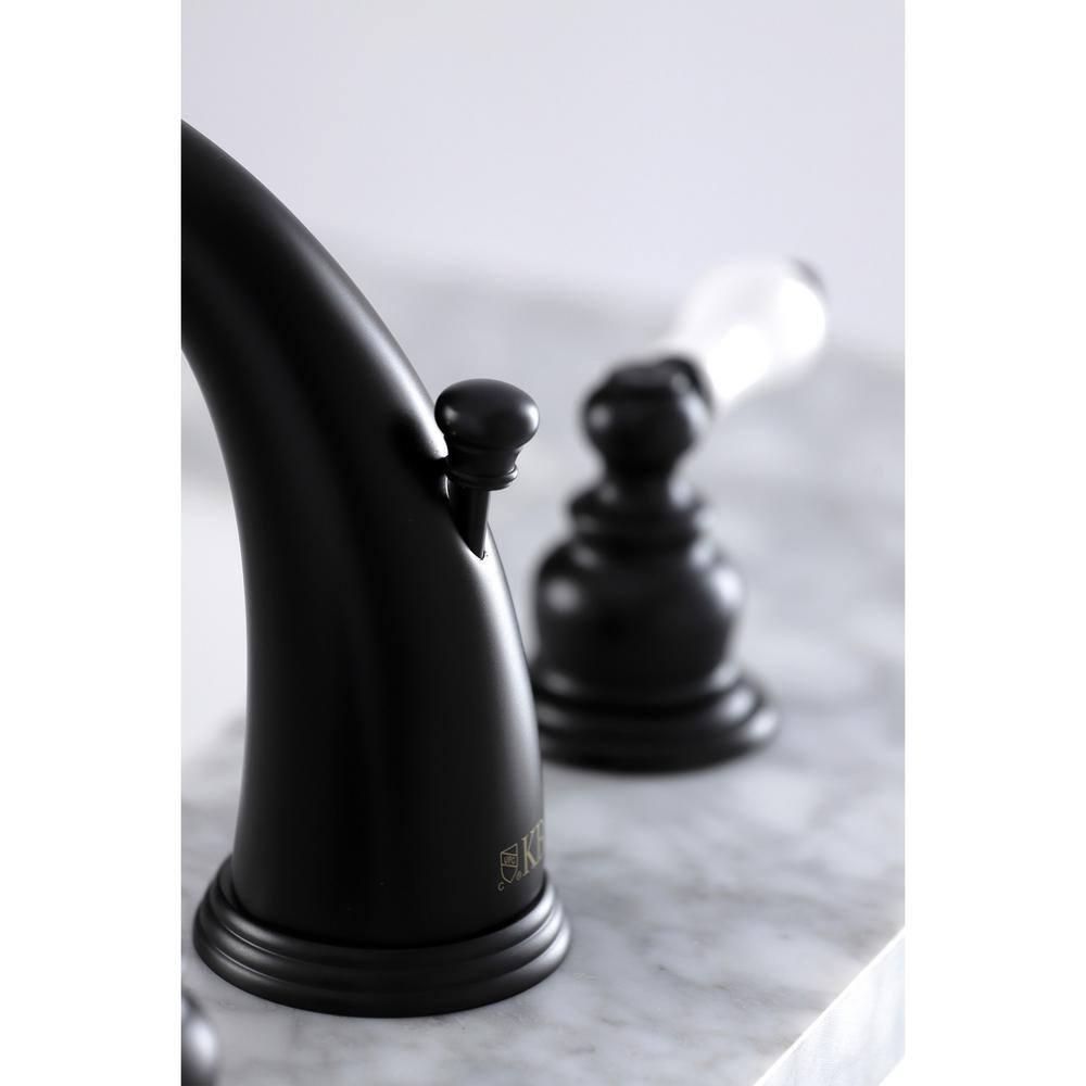 Kingston Brass KB970B Victorian Widespread Bathroom Faucet, Matte Black