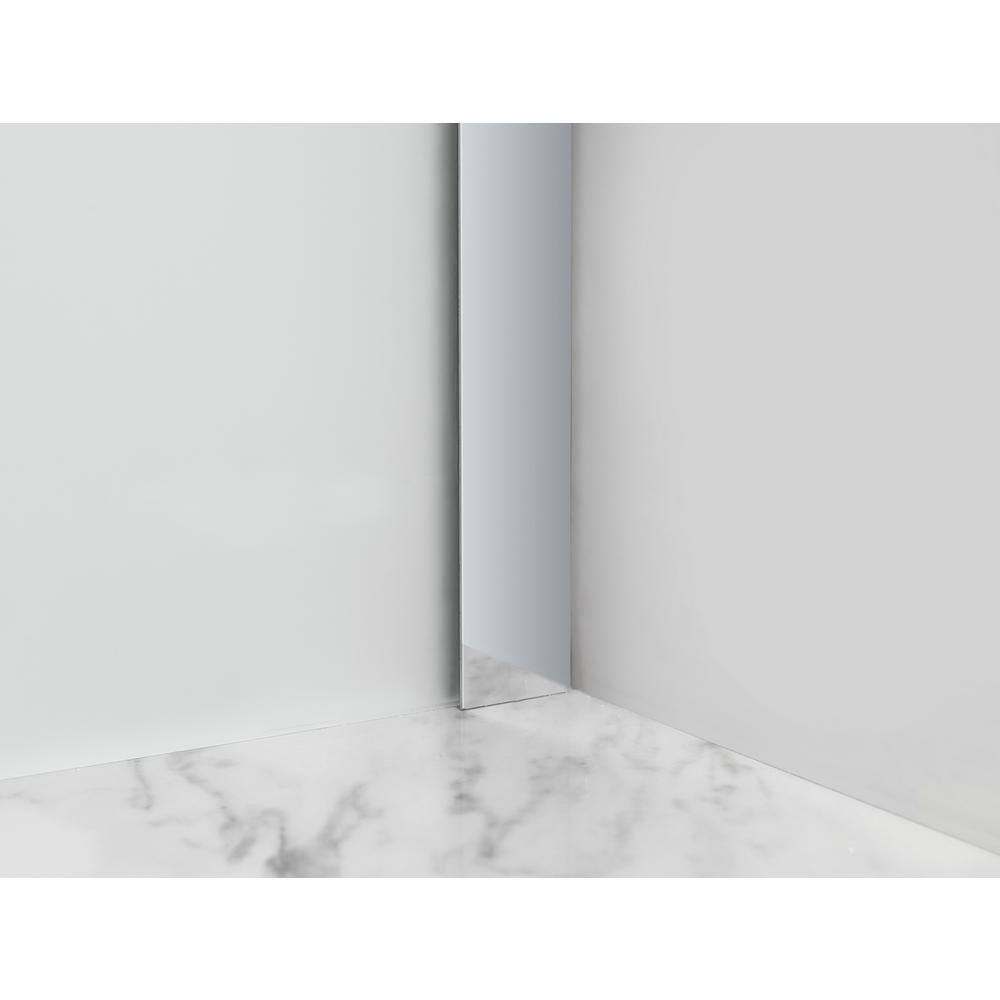 Langham XL 68" - 72" W x 32" D x 80" H Frameless Rectangle Sliding Shower Enclosure, Frosted Glass