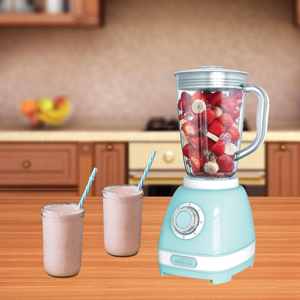 Brentwood 2-Speed Retro Blender with 50-Ounce Plastic Jar in Blue