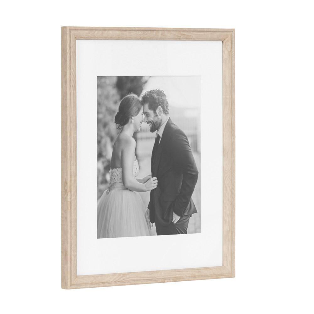 Kate & Laurel All Things Decor (Set of 4) 11"x14" Matted to 8"x10" Adlynn Rectangle Picture Frames Natural