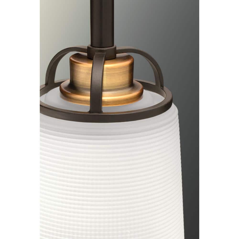 P500006-020-Progress Lighting-West Village - Pendants Light - 1 Light in Farmhouse style - 5.13 Inches wide by 7.63 Inches high-Antique Bronze Finish