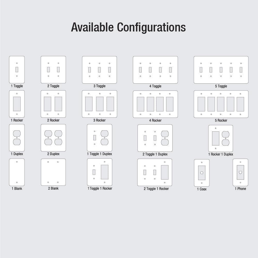 Amerelle 935TTRW Devon Wallplate, 2 Toggle / 1 Rocker, Steel, White, 1-Pack