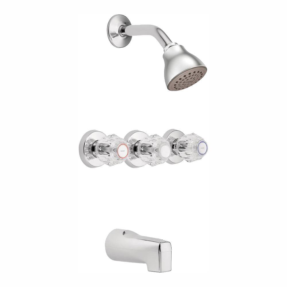 Moen Chateau Tub and Shower Faucet with Knob Handles 2995EP