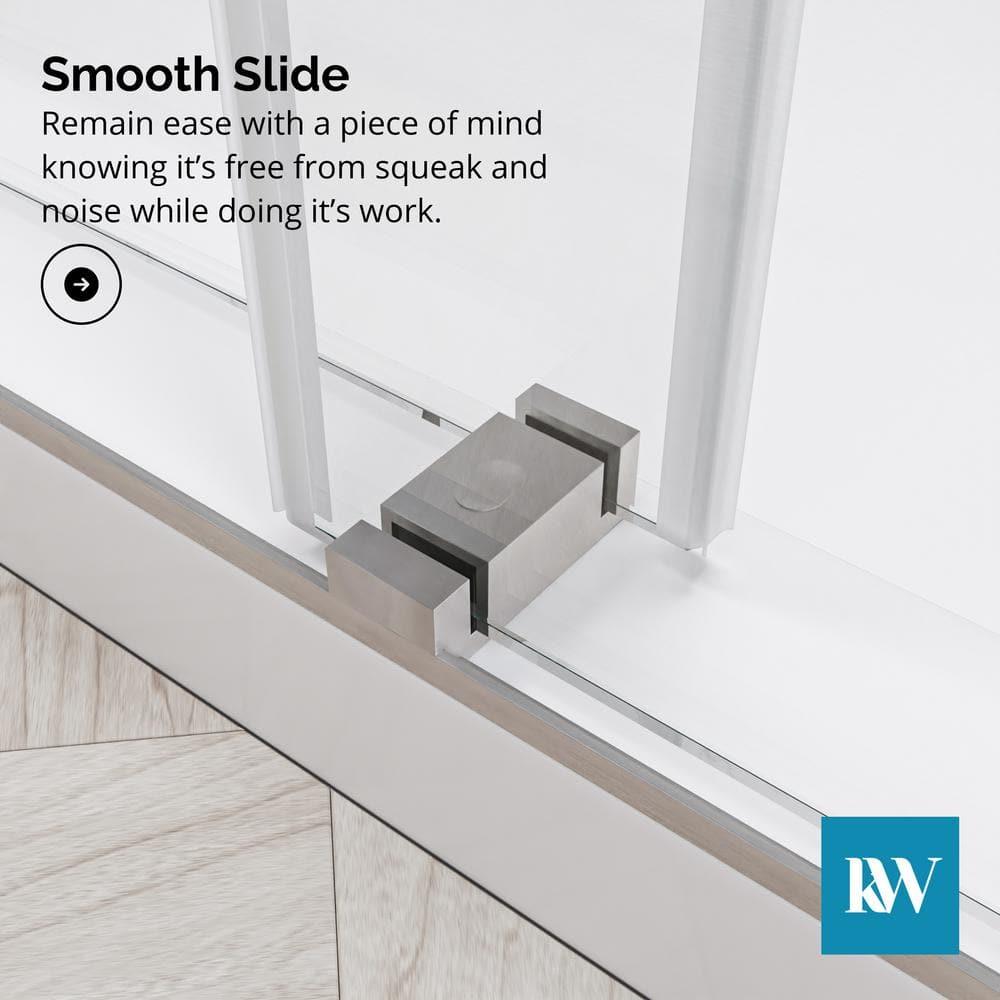 AZUPIN 60'' W 66'' H Frameless Rectangle Reversible Shower Enclosure AZ-DS01-6066-BR