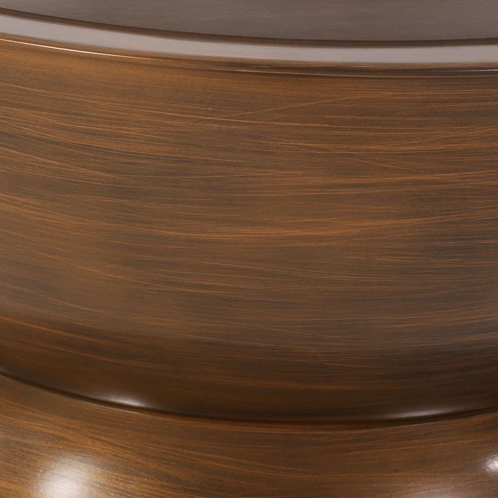 Noble House Manville Metal Hourglass Coffee Table, Brushed Antique Bronze