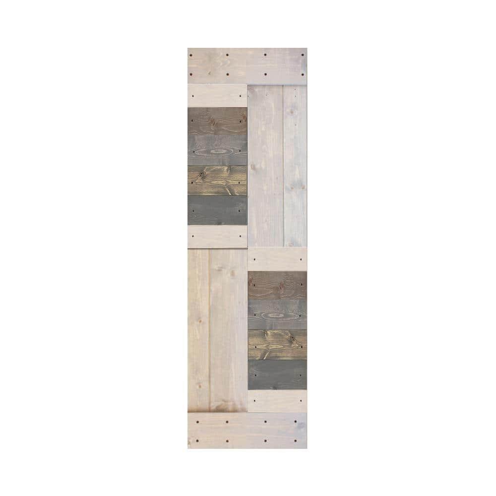 Mr. Wood Patented Product S Style Sliding Barn Door Without Installation Hardware Kit (Door Slab Only) - Assembly Required