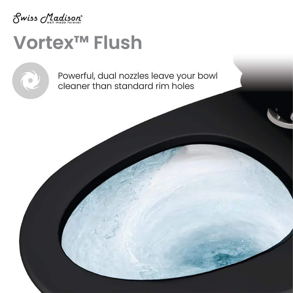 St. Tropez One Piece Elongated Toilet Dual Vortex Flush 1.6 GPF