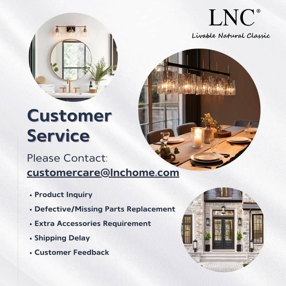 Farmhouse 5-Light Wood and Black Metal Chandelier, Rectangular Kitchen Island Light Fixture