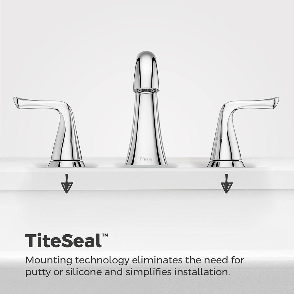 Pfister Willa Bathroom Sink Faucet, 8-Inch Widespread, 2-Handle, 3-Hole, NSF Certified, Polished Chrome Finish, LF049MALCC