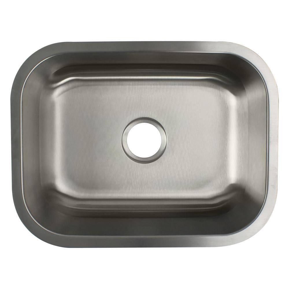 Transolid K-MUSB23189 Meridian 23.12'' L Undermount Single Bowl Stainless Steel Kitchen Sink