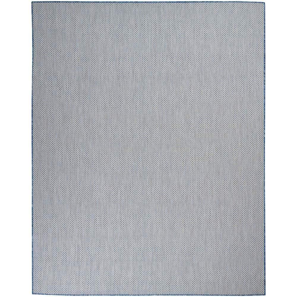 Nourison Courtyard COU01 Indoor/outdoor Area Rug - Ivory Blue 8' x 10'