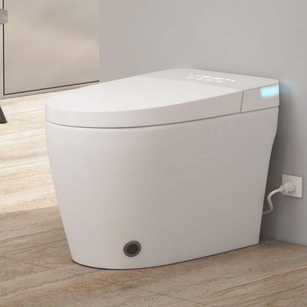 Eridanus White Vitreous China Smart Bidet Toilet with Heated Seat and Remote Control