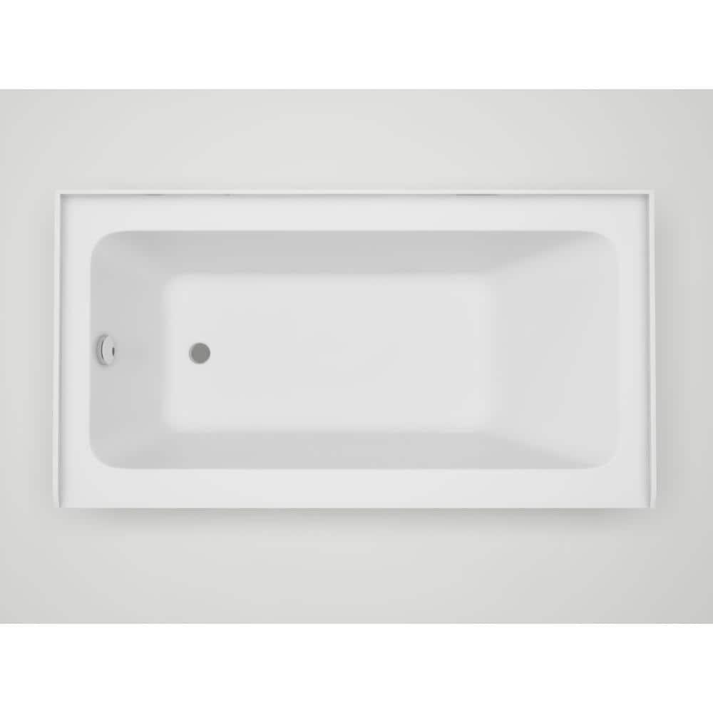 Alcove Soaking Skirt Bathtub with Overflow and Drain