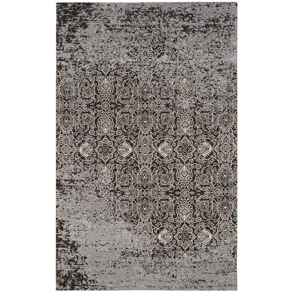 Classic Vintage CLV224 Loomed Indoor Area Rug - Silver/Brown - 4'x6' - Safavieh