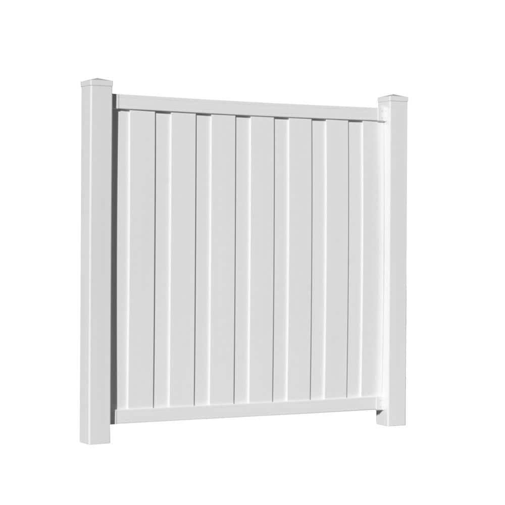 Bridgeport 6 ft. H x 6 ft. W White Vinyl Privacy Fence Panel