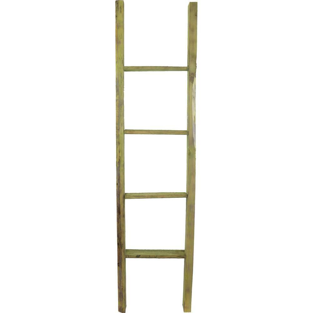 Ekena Millwork Vintage Farmhouse Rung Decorative Ladder
