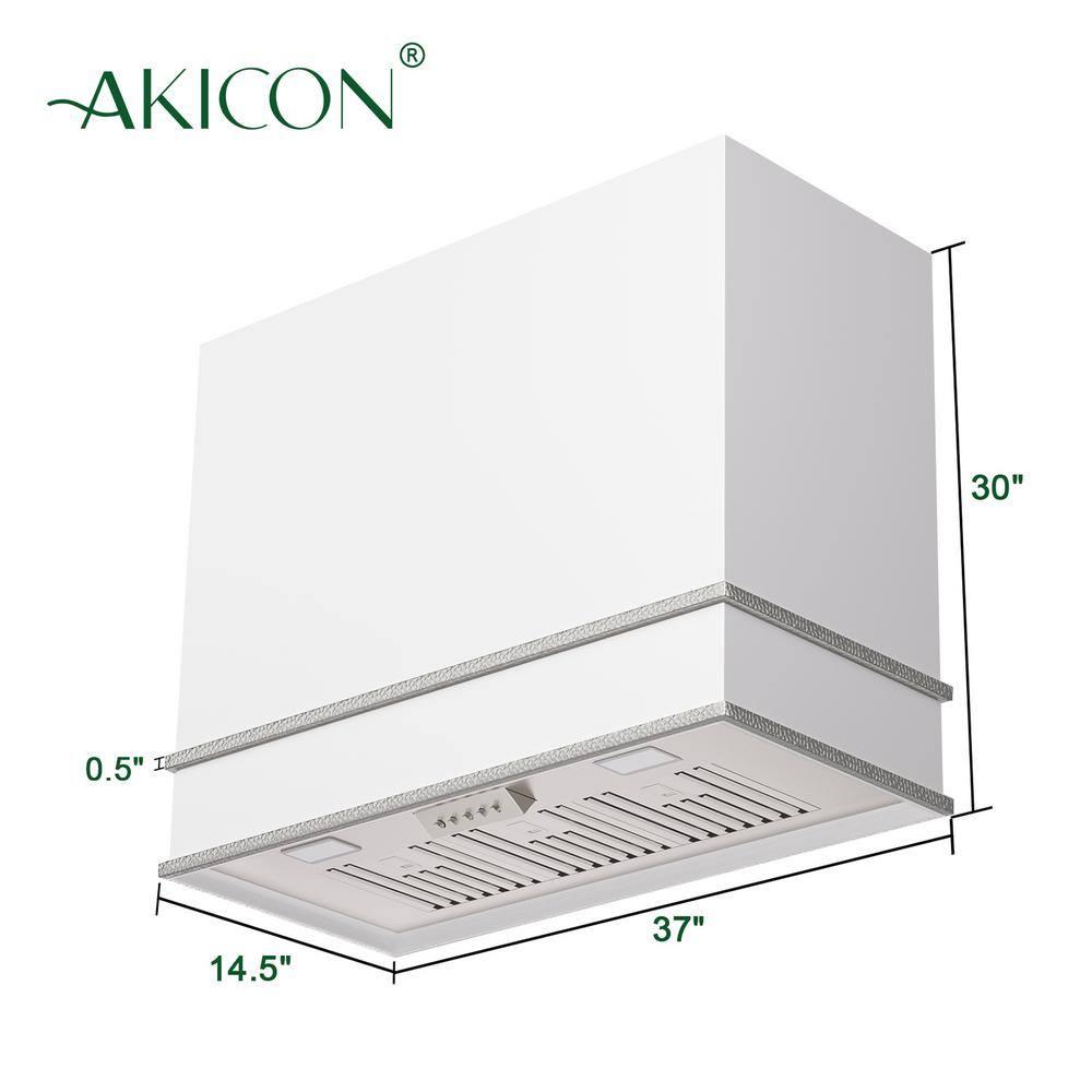 Akicon 36" Stainless Steel 600 CFM Ducted (Vented) Wall Mounted Required Range Hood