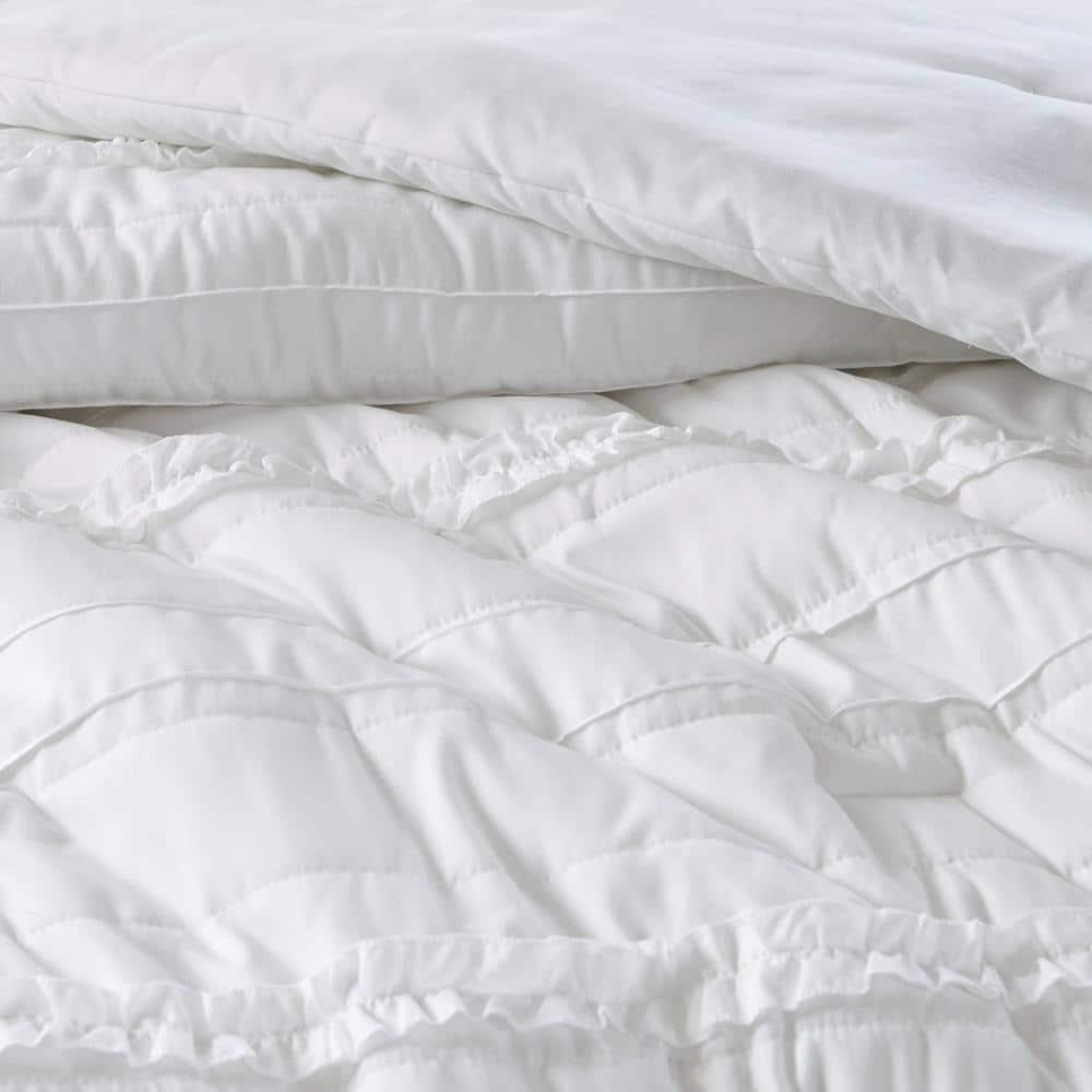 Madison Park Celeste 5 Piece Microfiber Ruffled Comforter Set