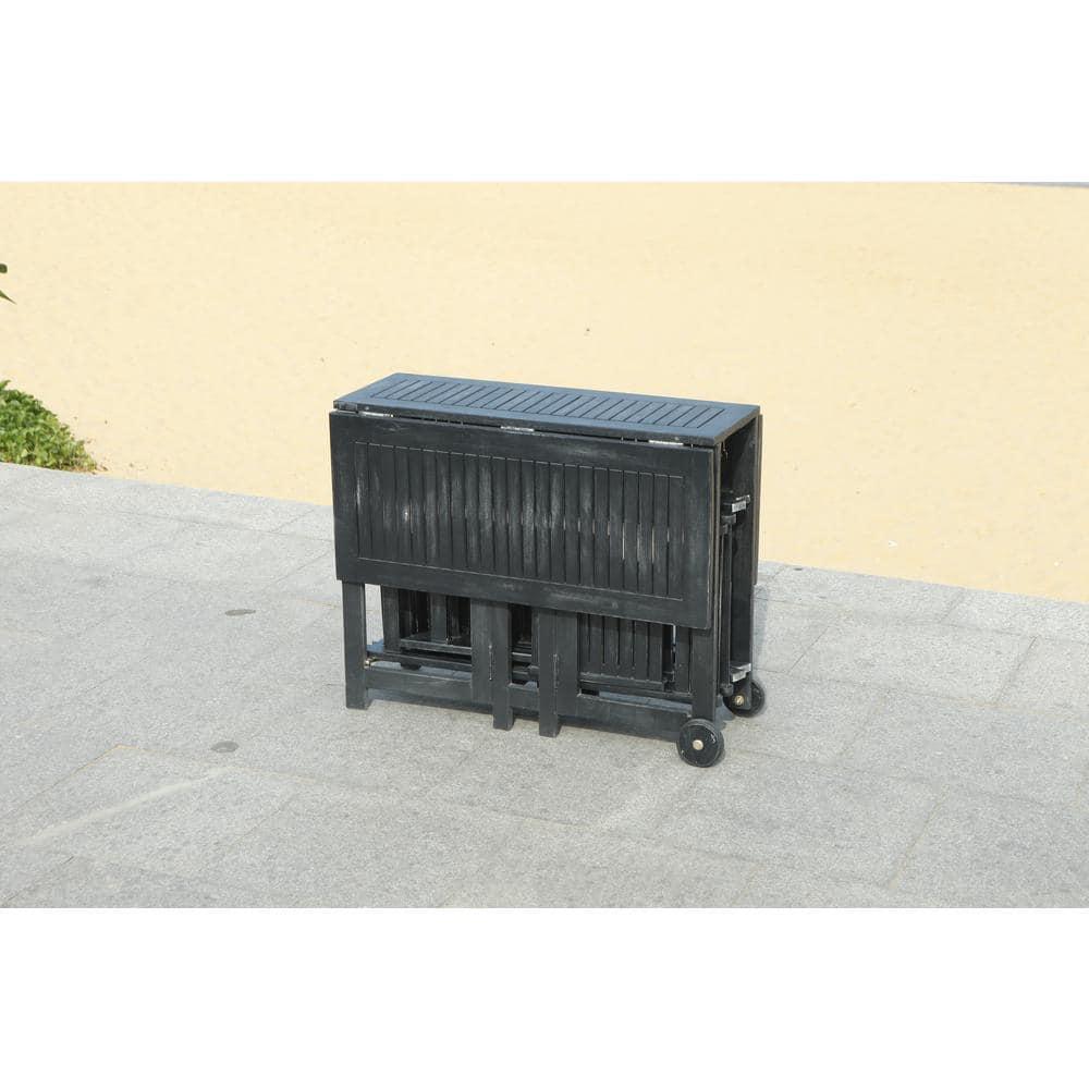 Arvin Table And 4 Chairs - Outdoor - PAT7001 - Black - Safavieh