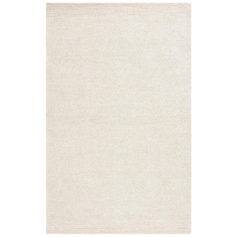 SAFAVIEH Abstract Caelestinus Ogee Wool Area Rug, Green/Ivory, 5' x 8'
