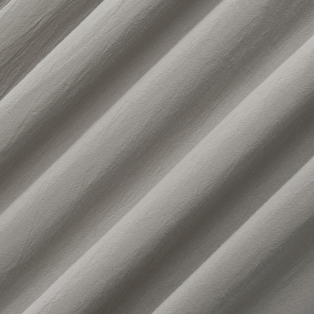 52"X84" Archaeo Light Filtering Outdoor Washed Cotton Twist Tab Curtain Panel Silver Gray: Grey Window Curtains