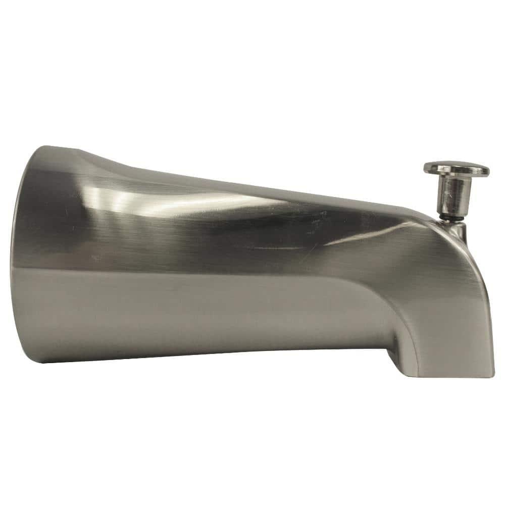 Danco Universal Bathroom Tub Spout with Diverter in Brushed Nickel (89249)